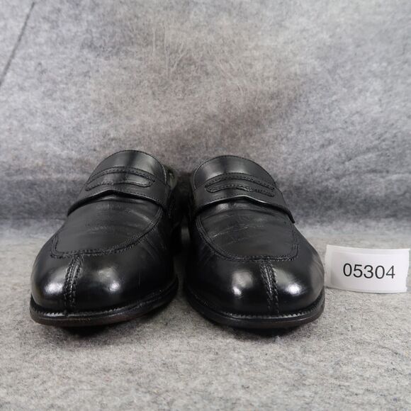 Florsheim Shoes Mens 9 Loafers Slip On Classic Leather Retro Dress Formal Black - Picture 2 of 16